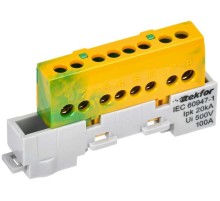 Шина PE "земля" изол. на универс. держ. 6х9-8-ЖЗ TEKFOR IEK TF-NN10-08-KL-K52
