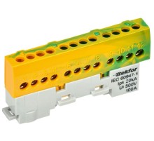 Шина PE "земля" изол на универс. держ. 6х9-12-ЖЗ TEKFOR IEK TF-NN10-12-KL-K52