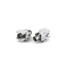 Вставка KJ1-BNC-D-WH формата Keystone Jack с прох. адапт. BNC D type ROHS бел. Hyperline 246971