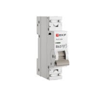 Выключатель автоматический 1п B 63А 4.5кА ВА 47-63N PROxima EKF M634163B