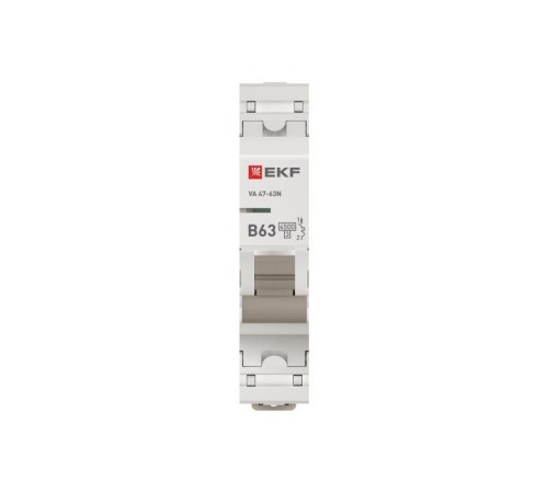 Выключатель автоматический 1п B 63А 4.5кА ВА 47-63N PROxima EKF M634163B Выключатель автоматический 1п B 63А 4.5кА ВА 47-63N PROxima EKF M634163B